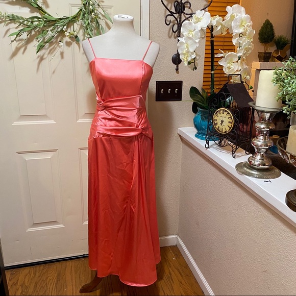 Let’s Fashion Dresses Vintage Lets Fashion Ruched Satin Evening